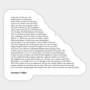 Suzanne Collins Quotes Sticker